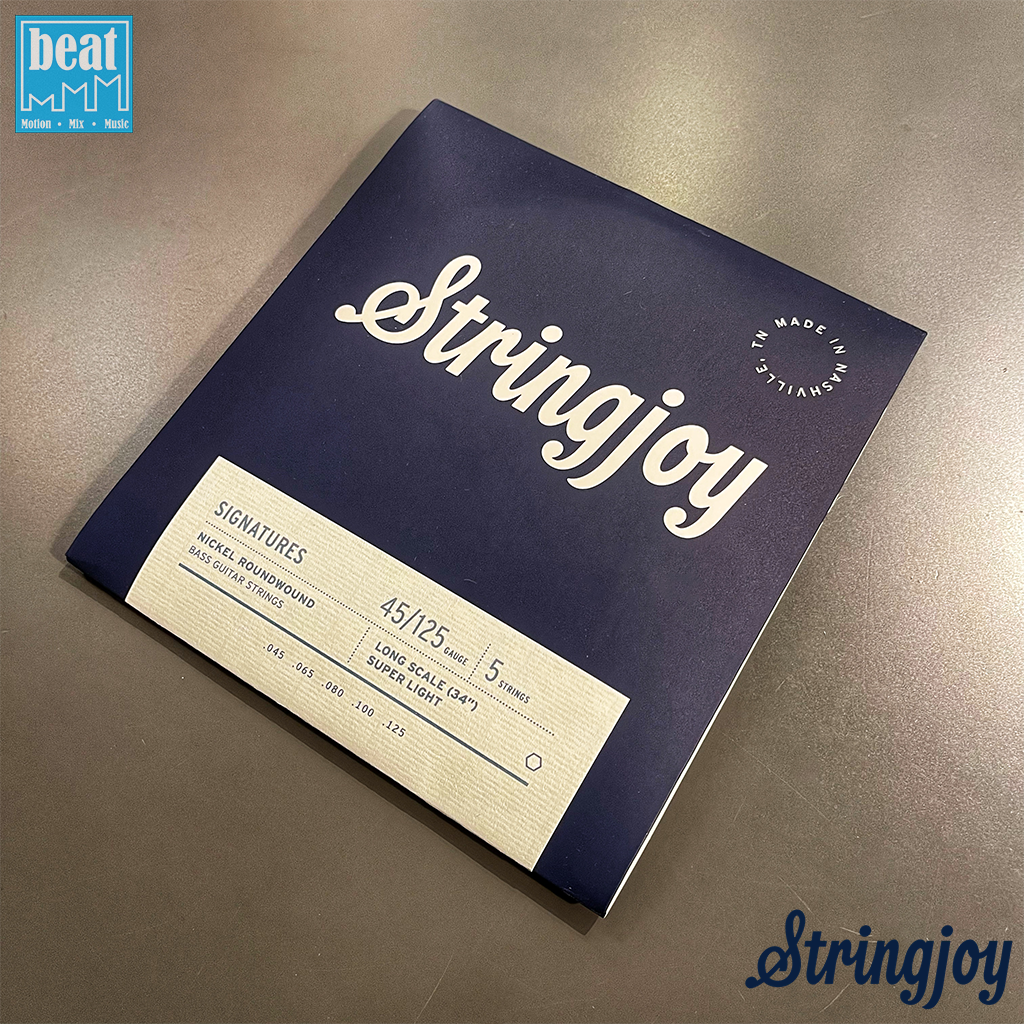 Stringjoy - Signatures | Super Light Gauge (45-125) 5 String Long Scale Nickel Wound Bass Guitar Strings