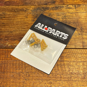 Allparts - Pack of 8 Gold Single Coil Pickup Screws and 6 Springs [GS-0007-002]