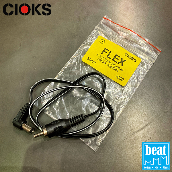 CIOKS - FLEX 5.5/2.1 mm DC plug centre negative (50cm)