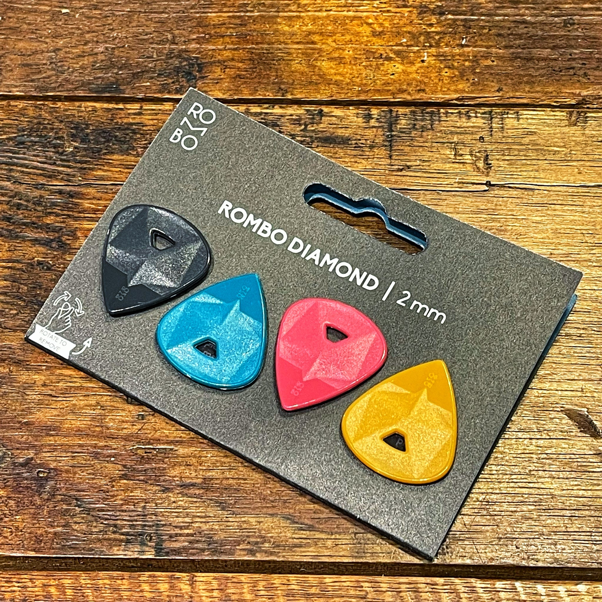 Rombo Picks - Guitar Pick Set Rombo Diamond (4 Guitar Picks) - 2mm