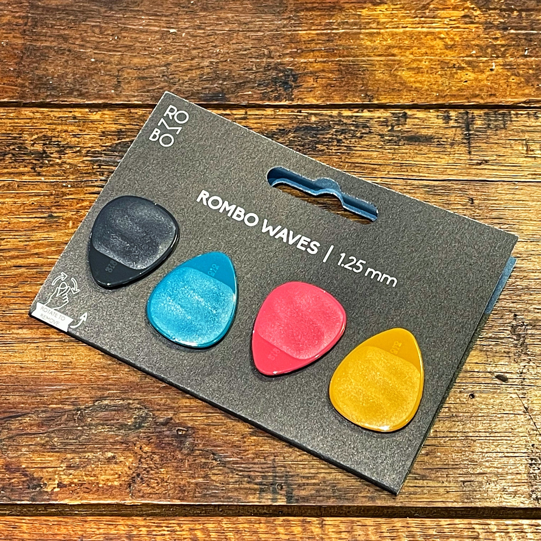 Rombo Picks - Guitar Pick Set Rombo Waves (4 Guitar Picks) - 1.25mm