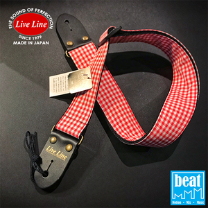 Live Line - LS2000 Series Guitar Straps - Check/Red & White [LS2000CK7]
