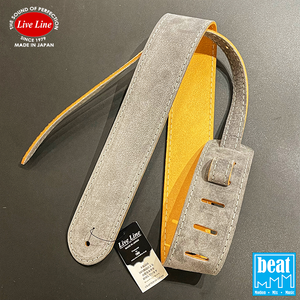 Live Line Suede Guitar Straps - Grey [YMS38GRY]