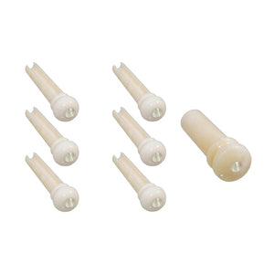 Allparts - Camel Bone Bridge Pins with Mother of Pearl [BP-2854-080]