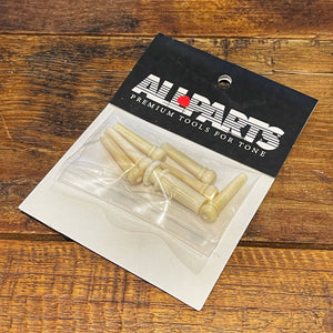 Allparts - Camel Bone Bridge Pins with Mother of Pearl [BP-2854-080]