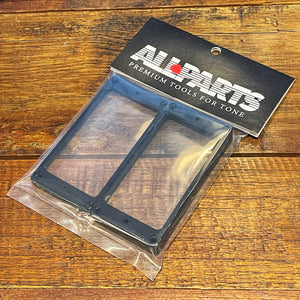 Allparts - Humbucking Pickup Rings Slanted Black Plastic, Flat Bottom