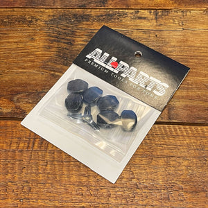 Allparts - Schaller Style Small Ebony Button Set for Gotoh, Set of 6 [TK-7728-0E0]