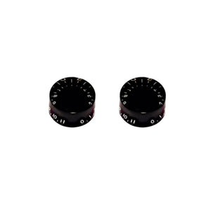 Allparts - Set of 2 Speed Knob Set 0-11 Black [PK-0132-023]