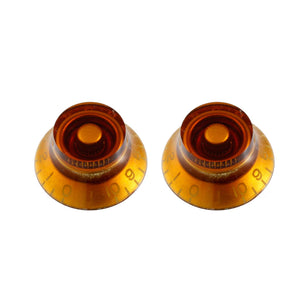 Allparts - Set of 2 Vintage Style Amber Bell Knobs [PK-0140-022]