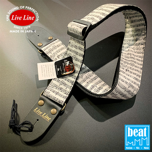Live Line - LS2000 Series Guitar Straps - Staves and Tablature [LS2000GF]