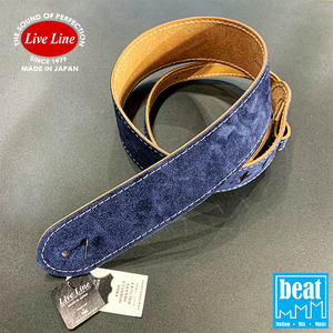 Live Line Suede Guitar Straps - Navy [YMS38NVY]